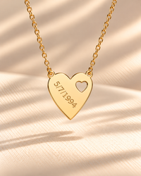 Big Heart Necklace (custom date)
